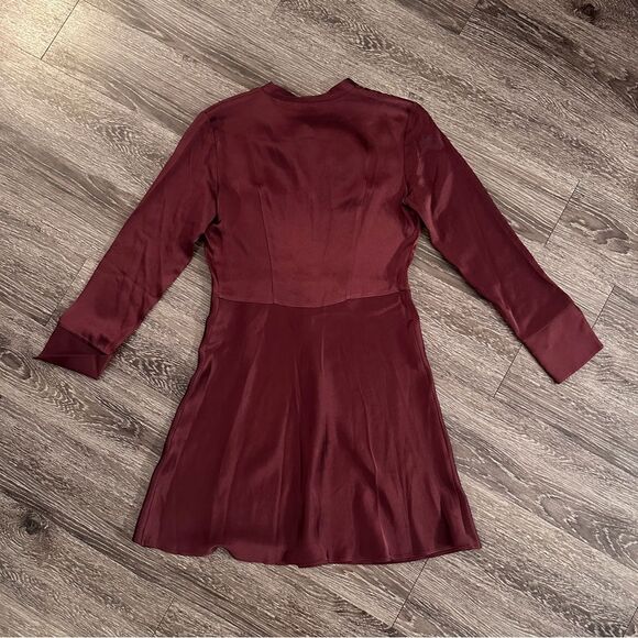 Hugo Boss Emera Vine Red Long Sleeve Button Down Dress - Picture 11 of 15